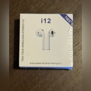 i12 TWS Wireless Earbuds - Classic White